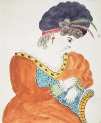 Jeune femme portant un turban